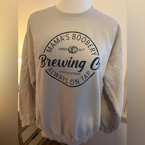 Cream Mom Crewneck Sweater